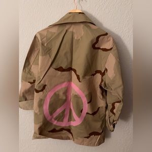 PCH Army Jacket Pea e Sign and Patches oversized